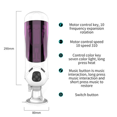 10 speed rotary telescopic male masturbate intelligent voice flying cup