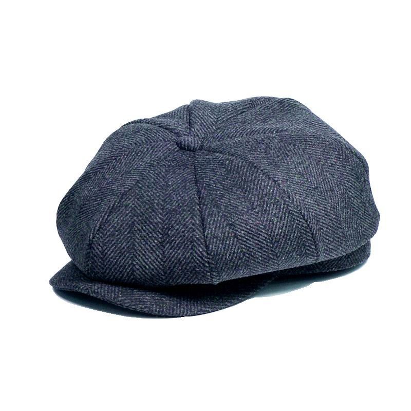 Newsboy Cap Wool British Style Vintage Flat Cap - versaley
