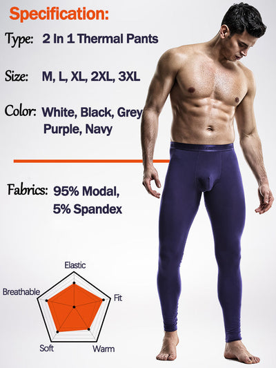 Men's Separate Pouch Thermal Bottoms