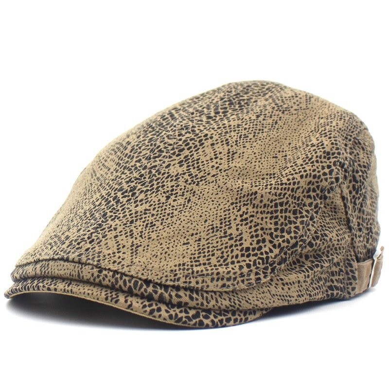 Leopard Print Flat Cap - versaley