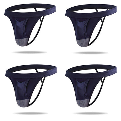 4 PACK Micro Modal  Cool  Dual Pouch Men's Thong - versaley