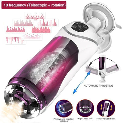 10 speed rotary telescopic male masturbate intelligent voice flying cup