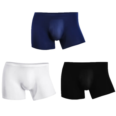 3 Pack Cool Trackless Thin Pouch Men's Boxer Briefs - versaley