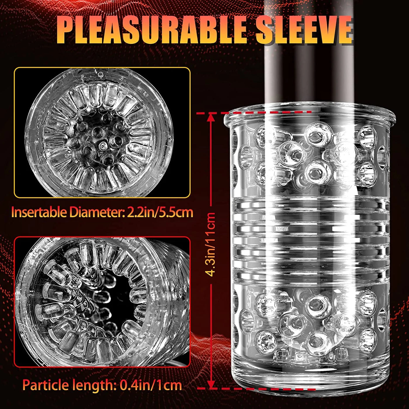 Free telescopic male masturbation cup that rotates into a vaginal vibrator