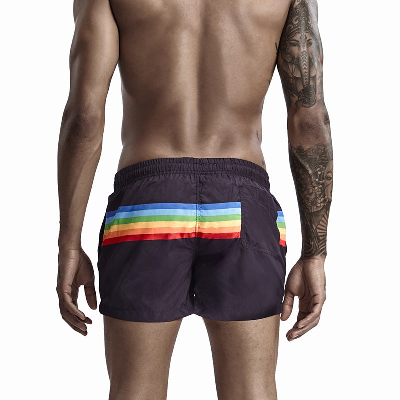 Rainbow Striped Board Shorts