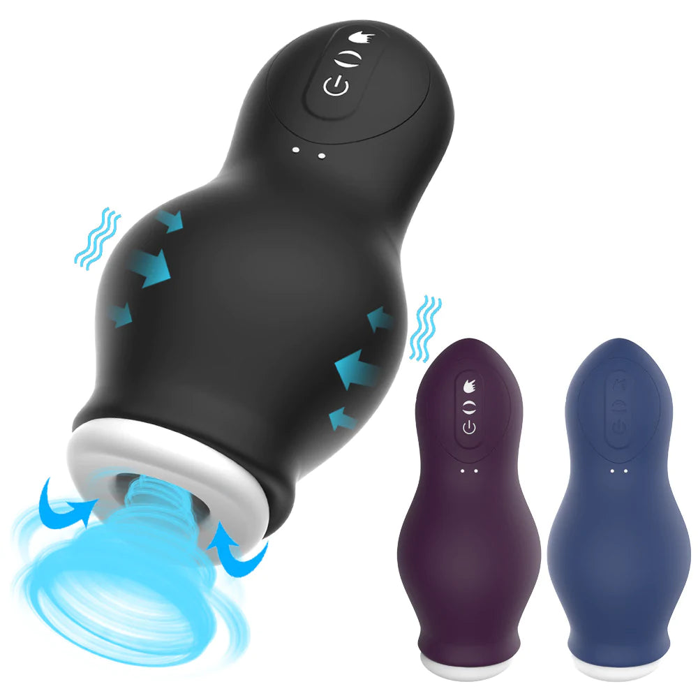 Rechargeable suck masturbation massage airplane Cup glans trainer for men