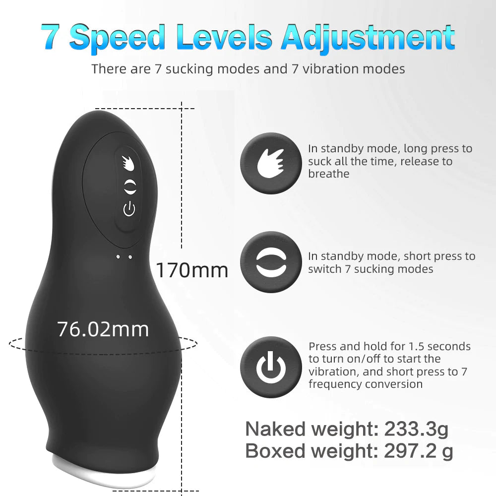 Rechargeable suck masturbation massage airplane Cup glans trainer for men