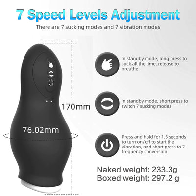 Rechargeable suck masturbation massage airplane Cup glans trainer for men