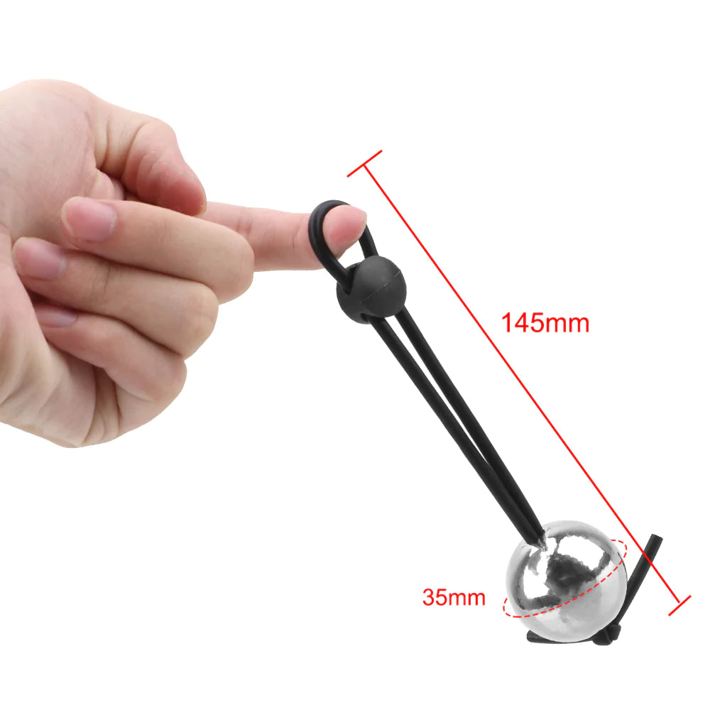 Cock Ring Sex Toys for Men Metal Ball Penis Extender Stretcher Penis Sleeve Enlargement Weight Stretcher Extender