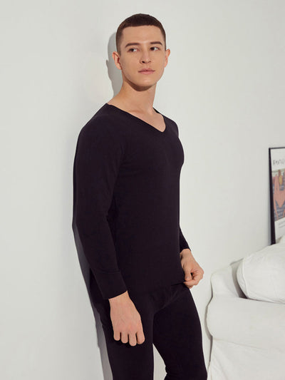 Fleece Lined Warm Men's Thermal Underwear Set