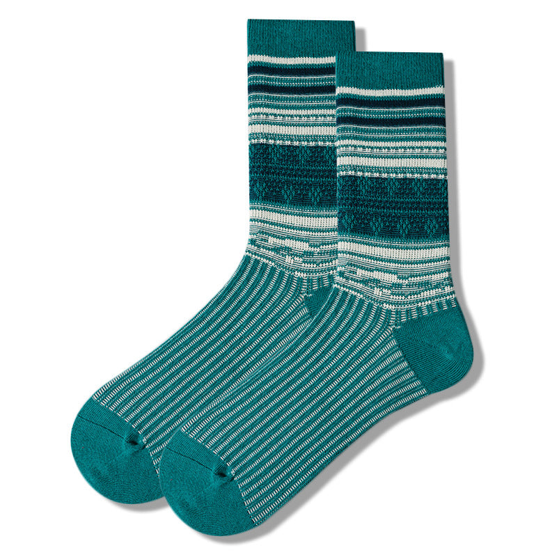 4 Pack Retro Ethnic Style Crew Socks