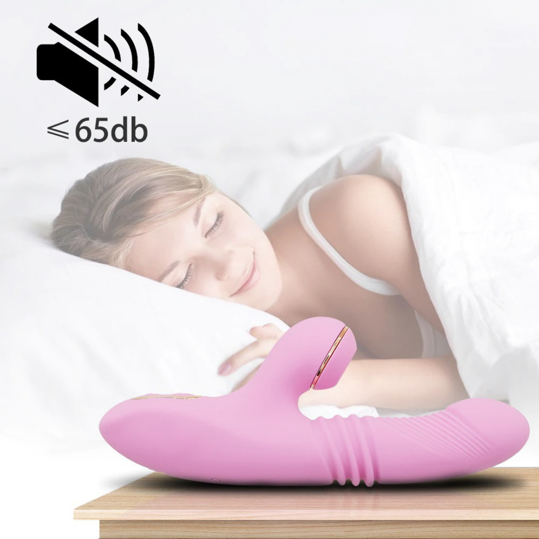 el diablo sucking vibrator Nibbler Mouth Sucking Vibrator+ Dildo – Rose Wet main image 1