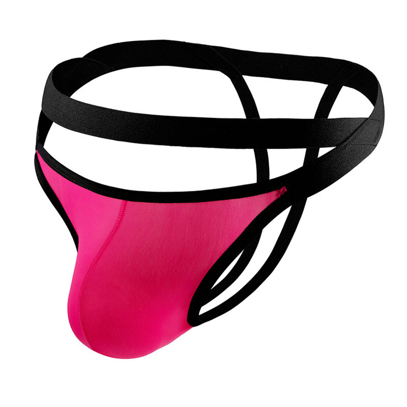 Sexy Hollow Ice Silk Men's Thong