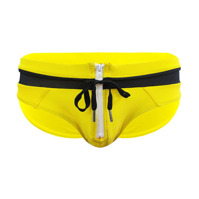Sexy Open Front Zipper Style Mens Swimsuit  Brief
