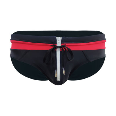 Sexy Open Front Zipper Style Mens Swimsuit  Brief