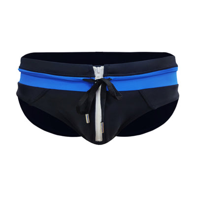 Sexy Open Front Zipper Style Mens Swimsuit  Brief