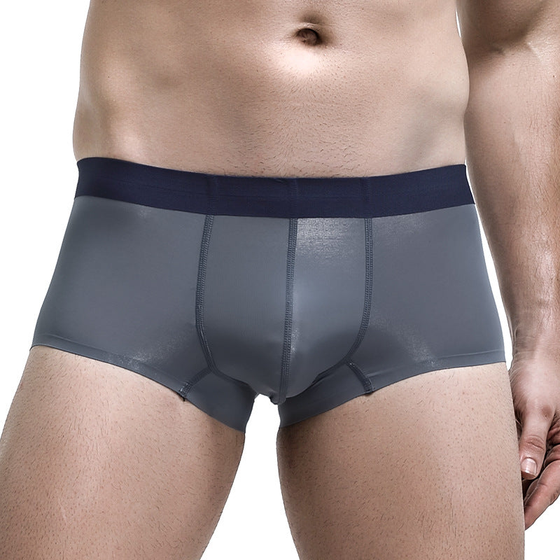 New Ice Silk Seamless Solid Color Men's Underwear - versaley