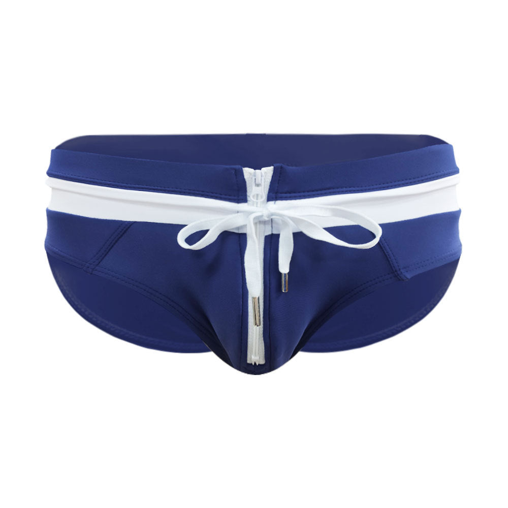 Sexy Open Front Zipper Style Mens Swimsuit  Brief