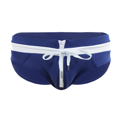 Sexy Open Front Zipper Style Mens Swimsuit  Brief