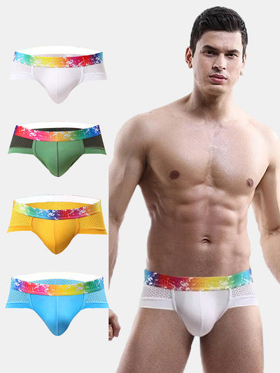 4 Pack Breathable Modal U-convex Pouch Briefs - versaley