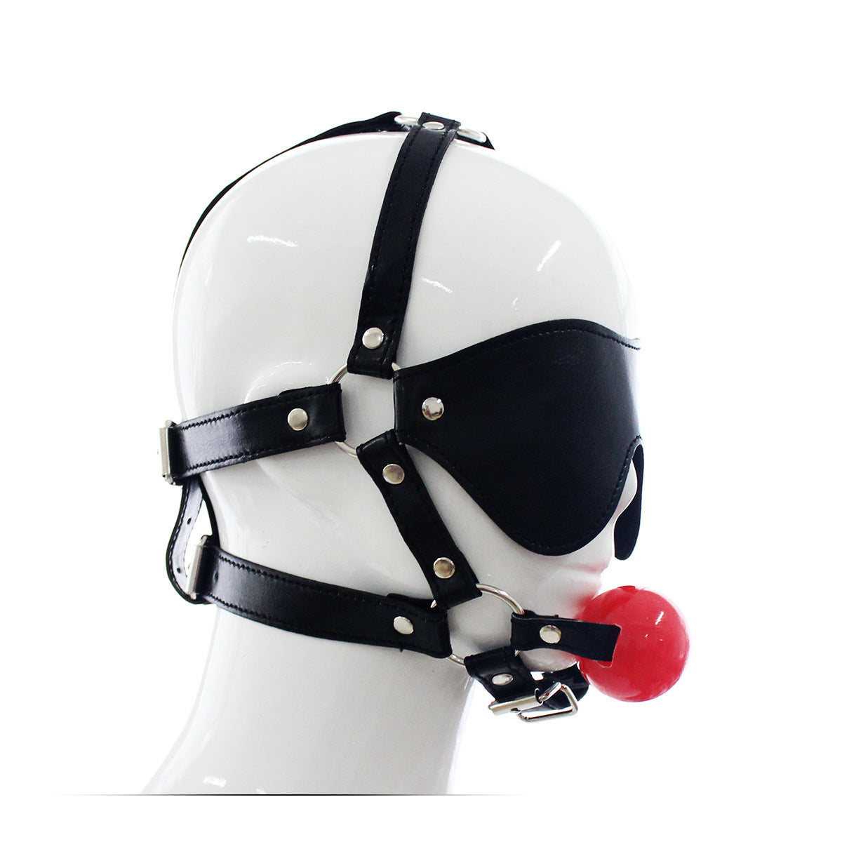 Solid Red Ball Mouth Gag Harness Gag