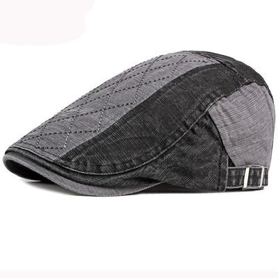 "James" Denim Cotton Flat Cap - versaley
