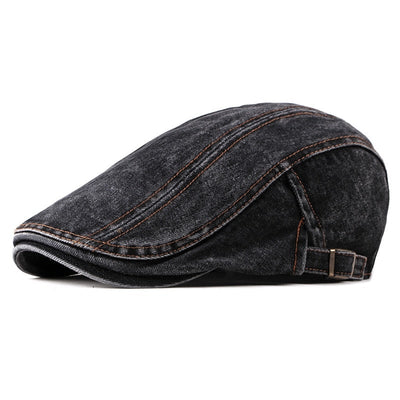 "Miller" Denim Cotton Flat Cap - versaley