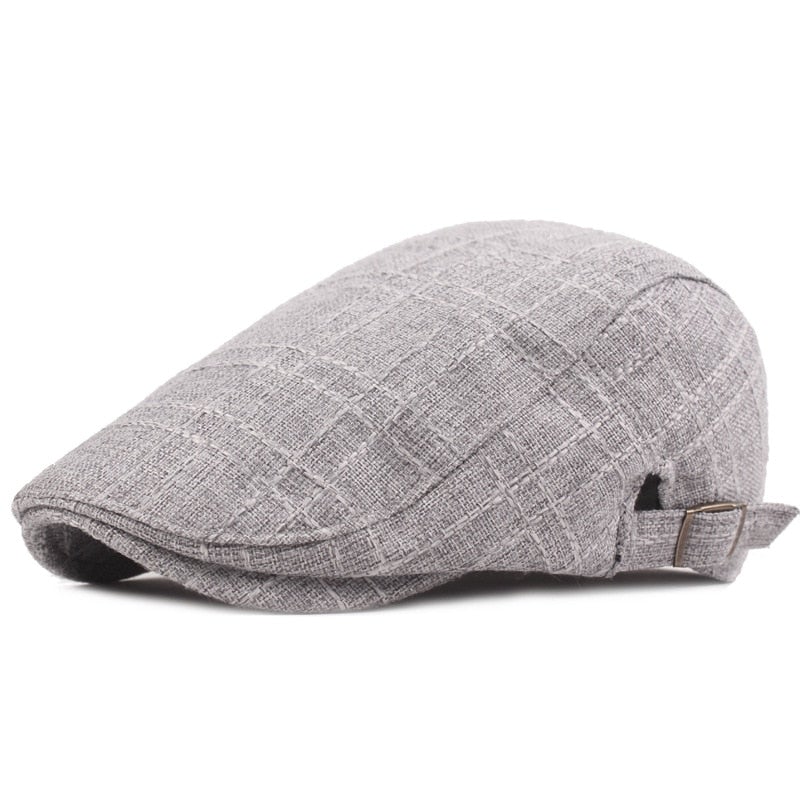 "Birmingham" Linen Flat Cap - versaley