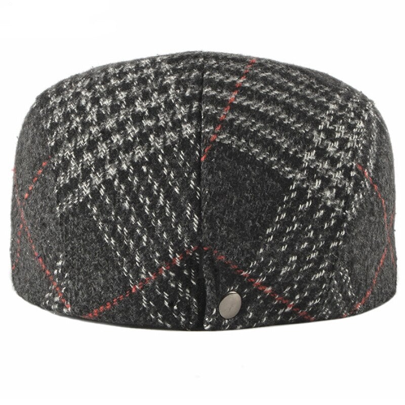 "Lefevre" Plaid Cotton Flat Cap - versaley