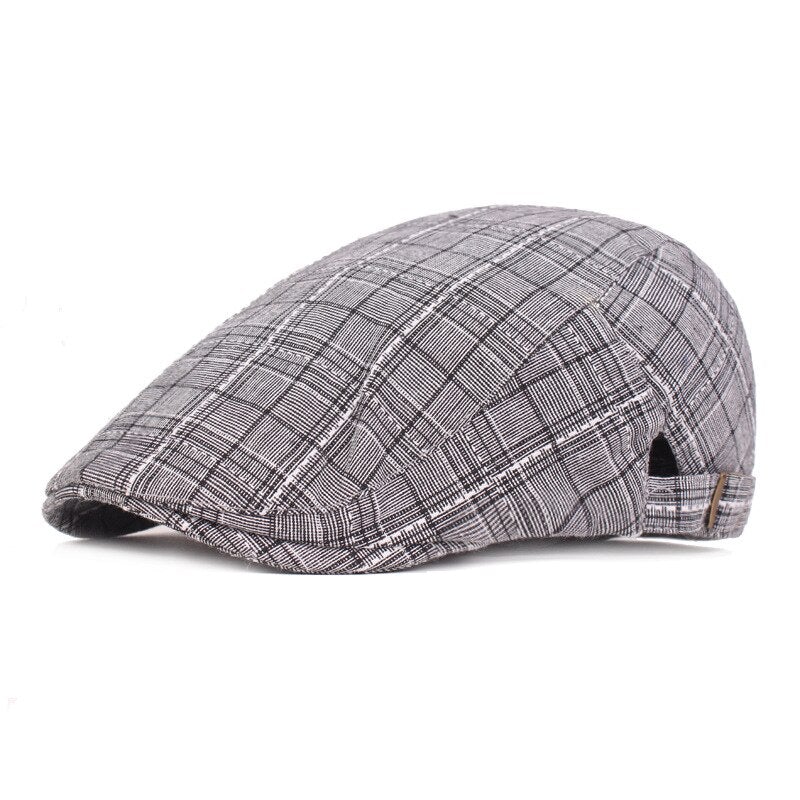 "Miller" Plaid Cotton Flat Cap - versaley