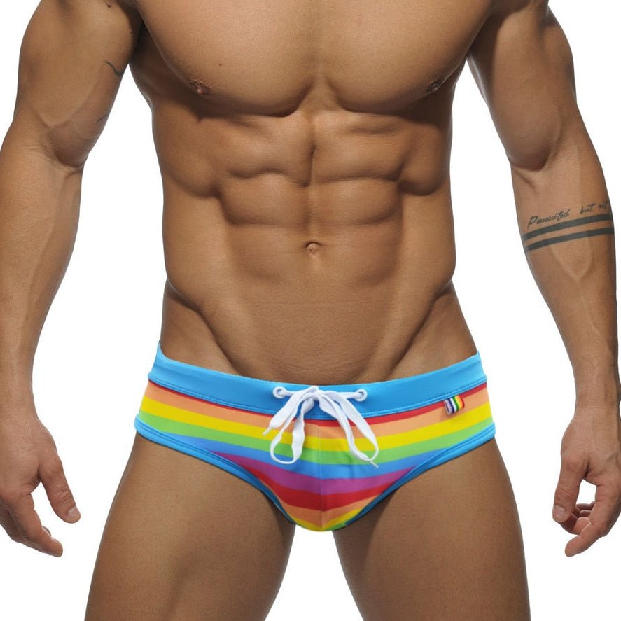 Baby Blue Rainbow Swim Briefs - Oh My Underwear