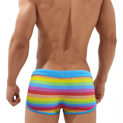 Baby Blue Rainbow Swim Trunks