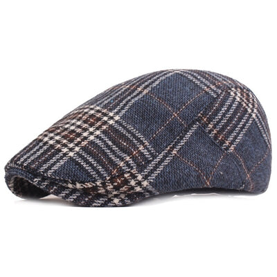 "Bauer" Plaid Cotton Flat Cap - versaley