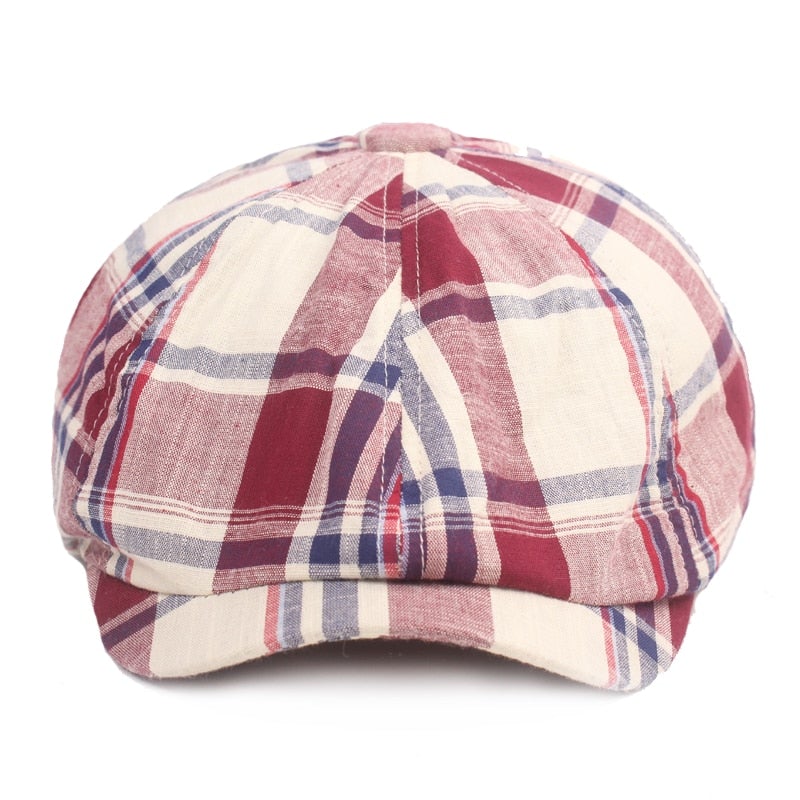 "NY-Parker" Newsboy Plaid Cap - versaley