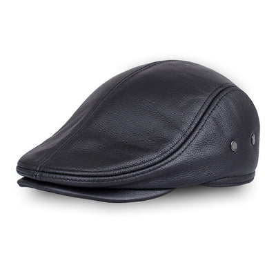 Classic Cowhide PU Flat cap - versaley