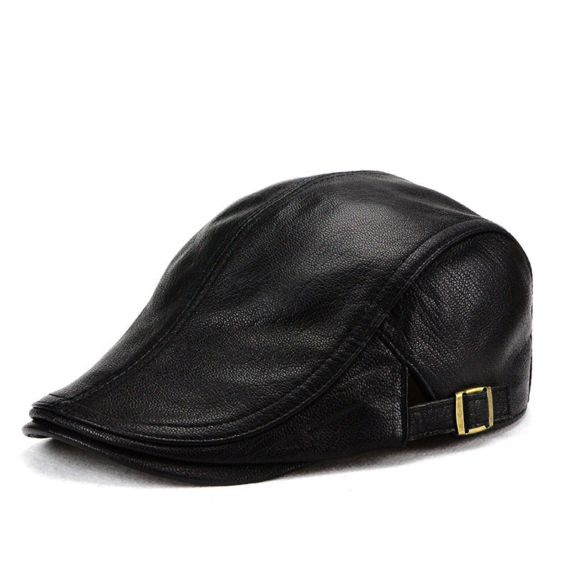 “SDT” Real head layer sheepskin thin front duck tongue cap - versaley
