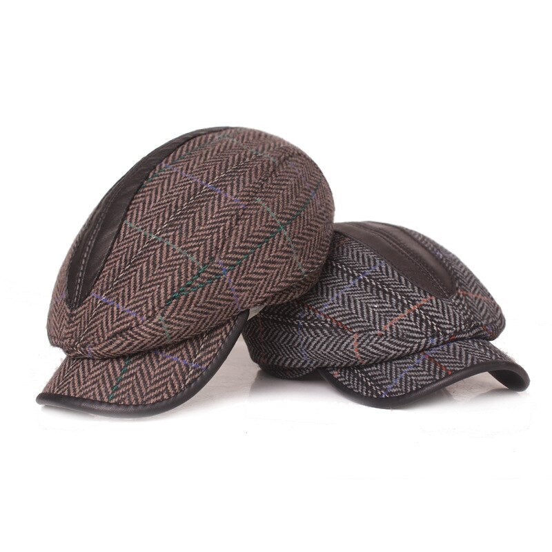 "Royce" Herringbone Wool Cap - versaley