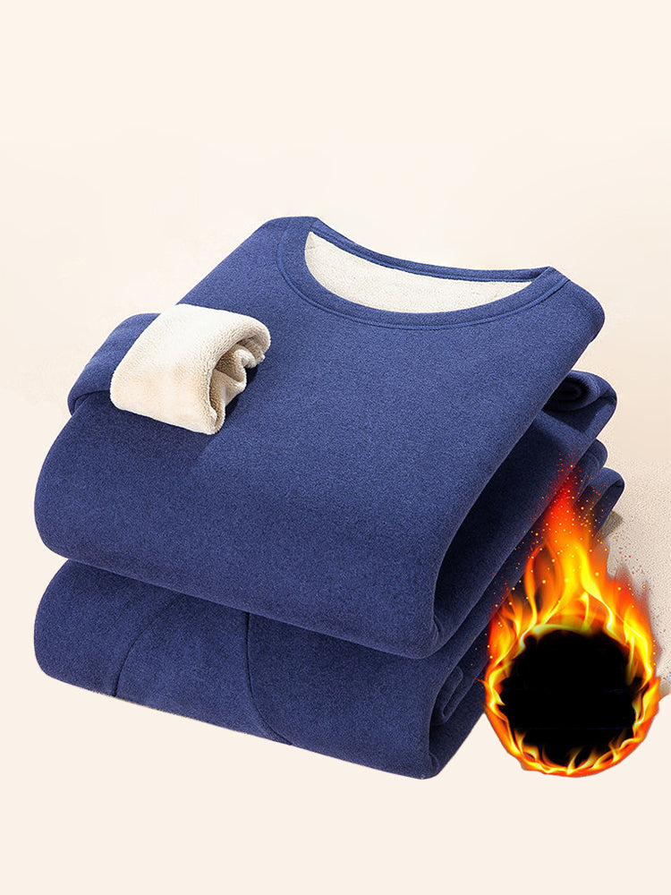 Heating Fleece Thickening Couple Pajamas Set