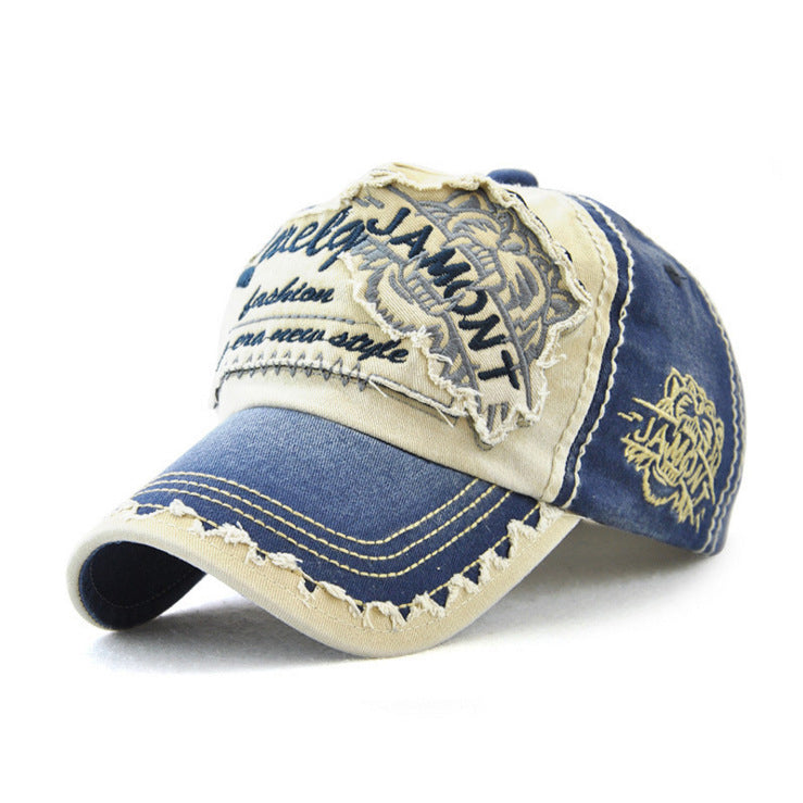 TIGER HEAD EMBROIDERED BASEBALL CAP - versaley