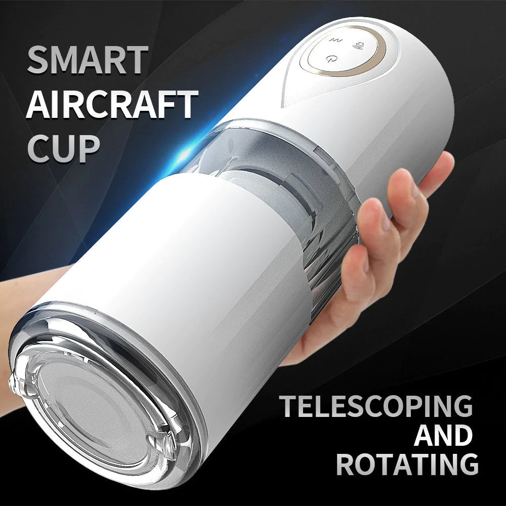 Airplane Cup fully automatic telescopic rotary sound male masturbator
