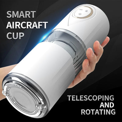 Airplane Cup fully automatic telescopic rotary sound male masturbator