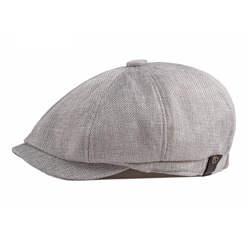 Breathable linen newsboy hat - versaley