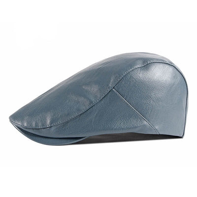 "Lewis" Classic Leather Flat Cap - versaley