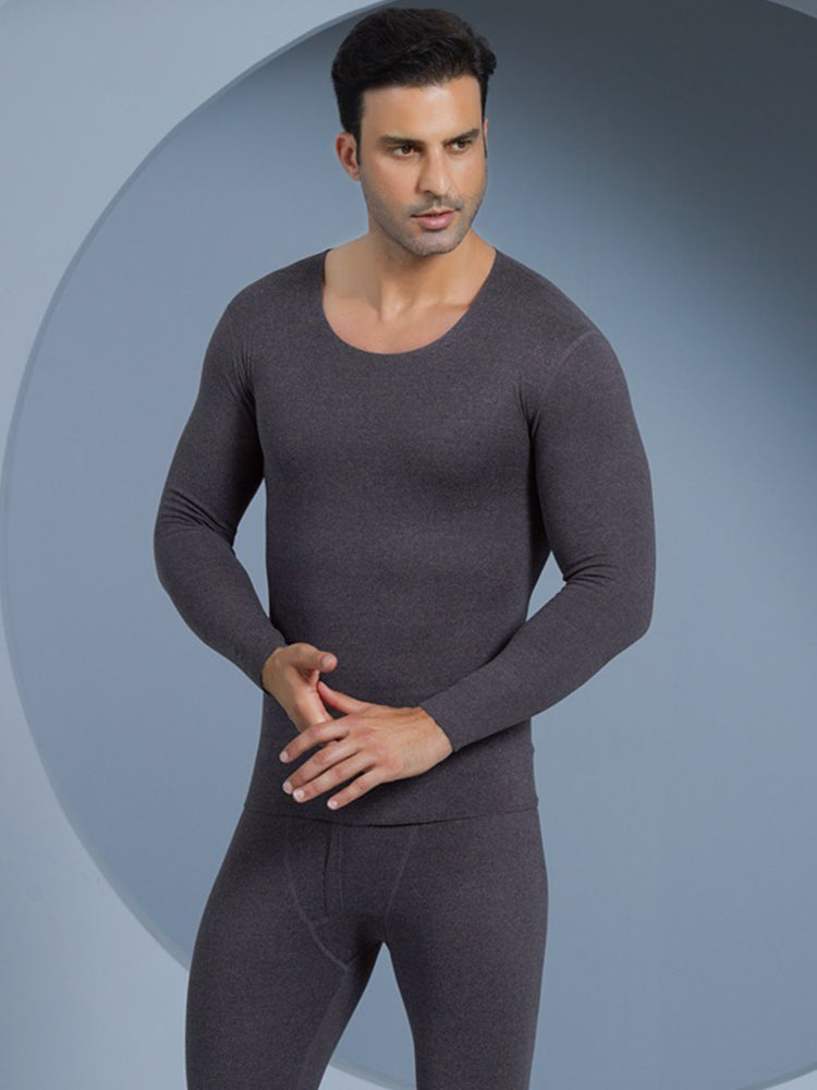 Seamless Warm Thermal Couple Silk Pajamas Set