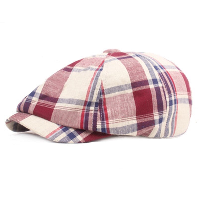 "NY-Parker" Newsboy Plaid Cap - versaley