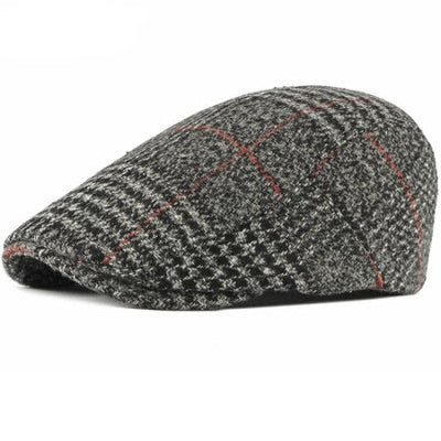 "Lefevre" Plaid Cotton Flat Cap - versaley