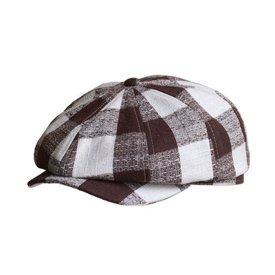 Vintage Linen Newsboy Hat 56-59CM - versaley