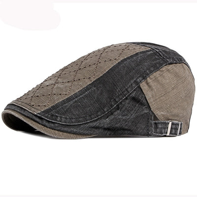 "James" Denim Cotton Flat Cap - versaley