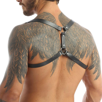 Faux Leather Backpack Harness