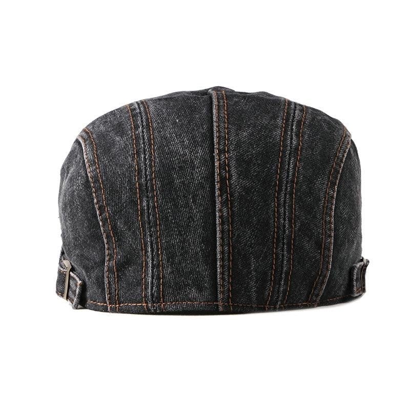 "Miller" Denim Cotton Flat Cap - versaley